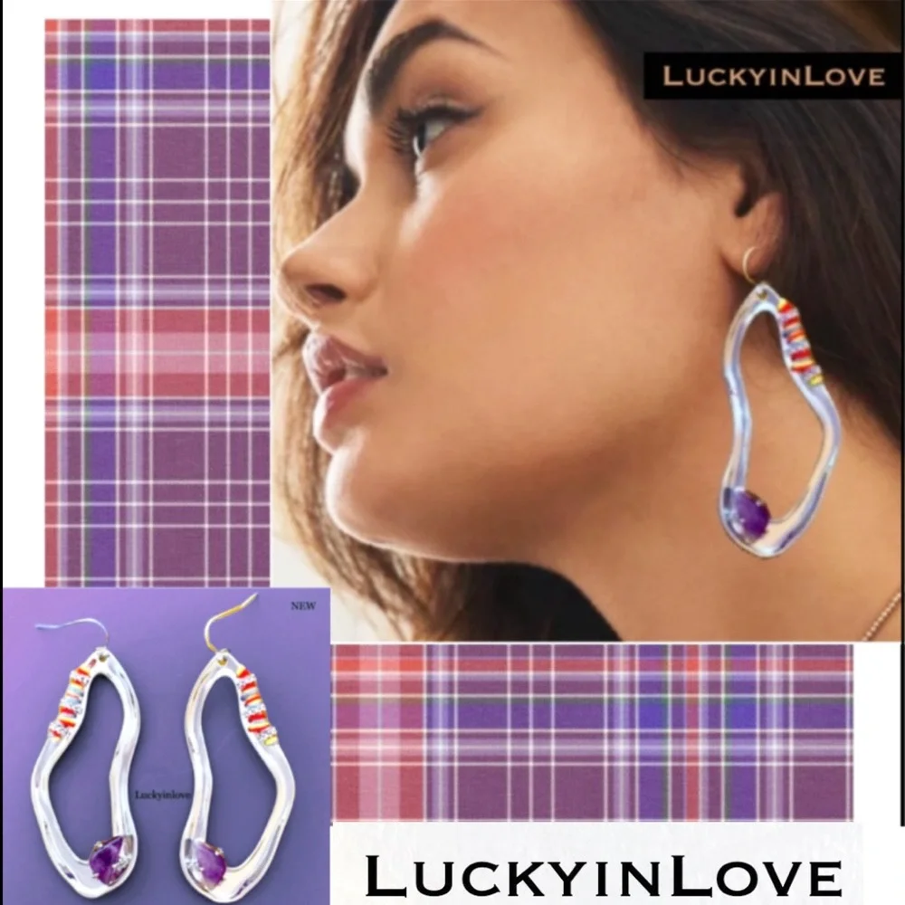 ALEXIS BITTAR • Silver Amani Thread Wrapped Sculpted Drop Amethyst Hoop Earrings